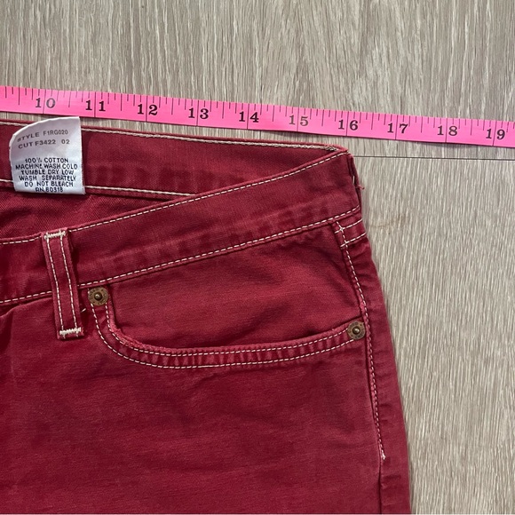 Lucky Brand red Dungarees Sz 12/31 - Picture 7 of 8